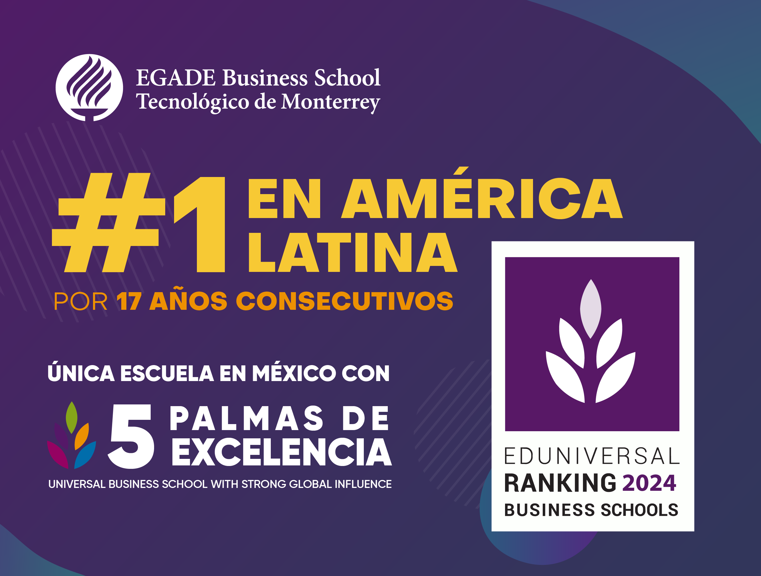 EGADE Reaffirms Leadership as Top Business School in Latin America for 17th Consecutive Year in Eduniversal 2024 Ranking
