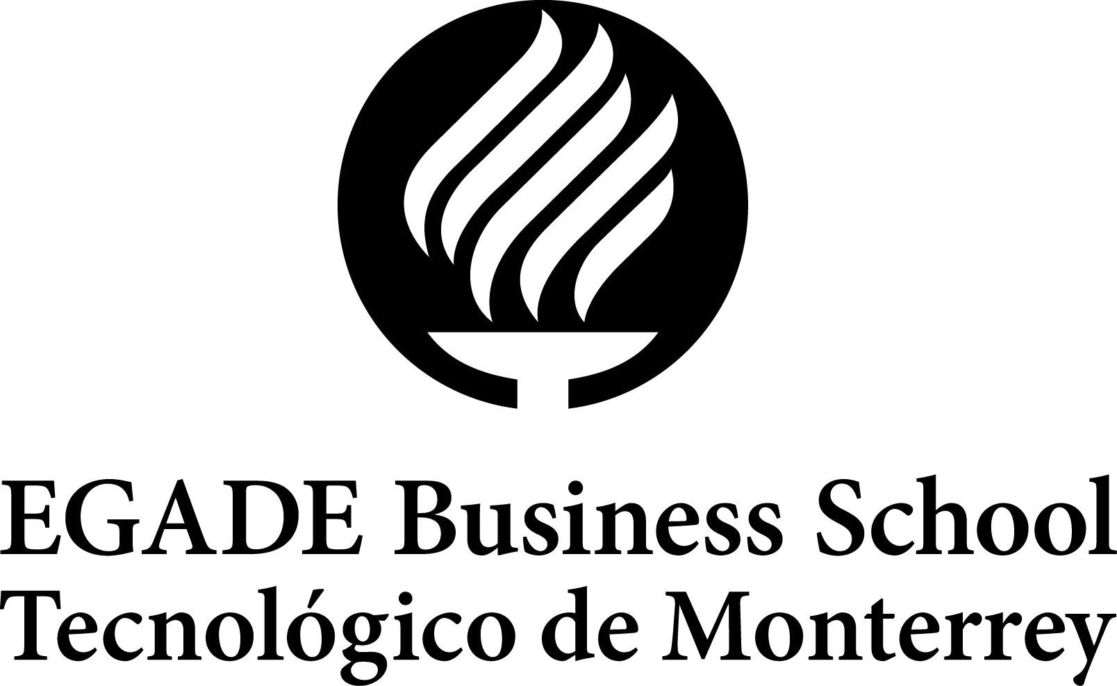 EGADE Business School logo vertical negro